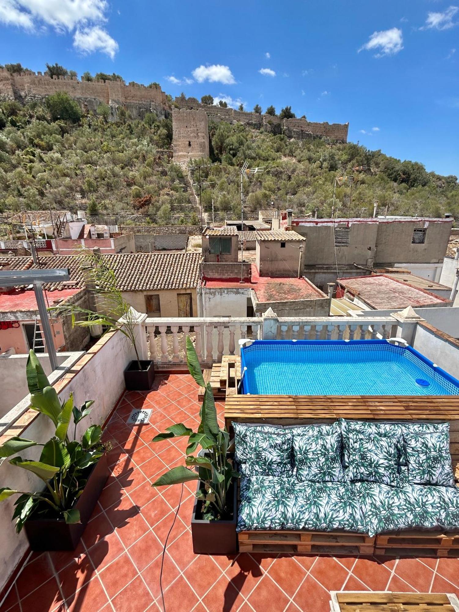 Casa Con Jacuzzi Y Piscina Con Vistas Al Castillo Corbera de Alcira Экстерьер фото
