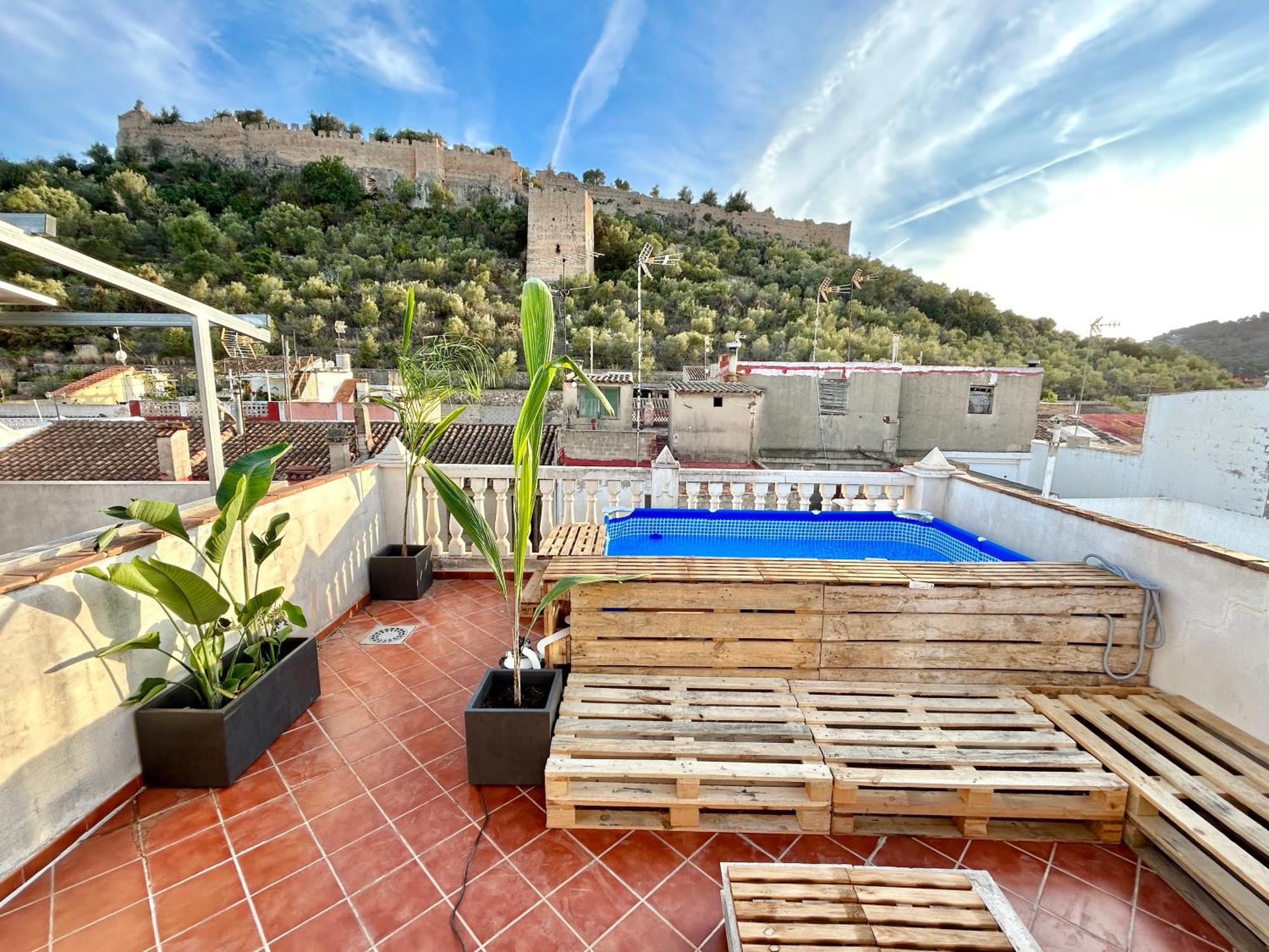Casa Con Jacuzzi Y Piscina Con Vistas Al Castillo Corbera de Alcira Экстерьер фото